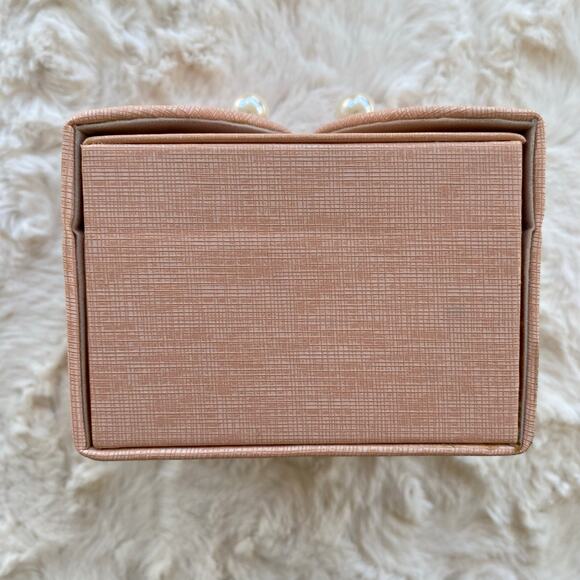 Vlando Travel Jewelry Organizer Box Small Pink Pearl Multi Compartment 4X4 inch - Picture 4 of 13